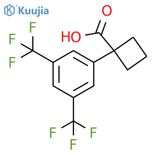 1-[3,5-Bis(trifluoromethyl)phenyl]cyclobutanecarboxylic Acid structure