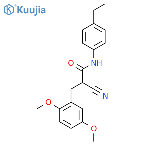 2-Cyano-3-(2,5-dimethoxyphenyl)-N-(4-ethylphenyl)propanamide structure