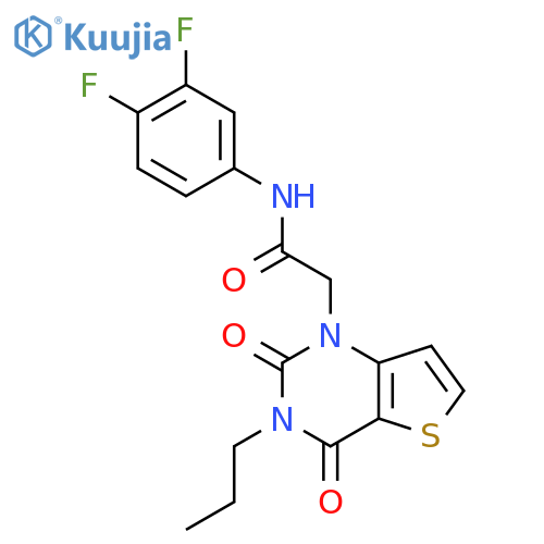 N-(3,4-difluorophenyl)-2-{2,4-dioxo-3-propyl-1H,2H,3H,4H-thieno[3,2-d]pyrimidin-1-yl}acetamide structure