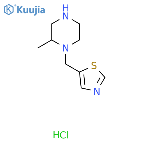 2-Methyl-1-thiazol-5-ylmethyl-piperazine hydrochloride structure