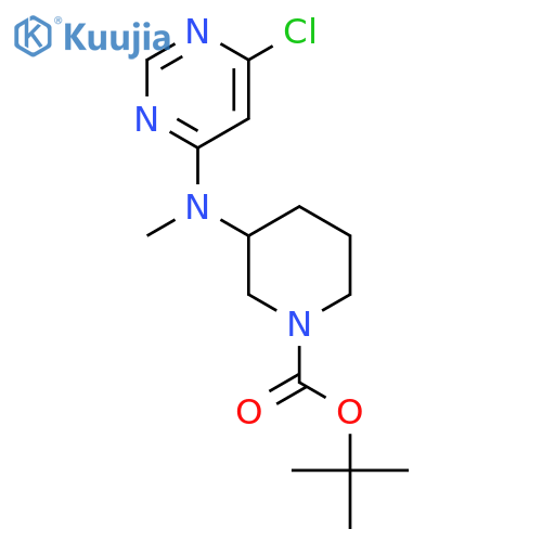 Tert-butyl 3-((6-chloropyrimidin-4-yl)(methyl)amino)piperidine-1-carboxylate structure