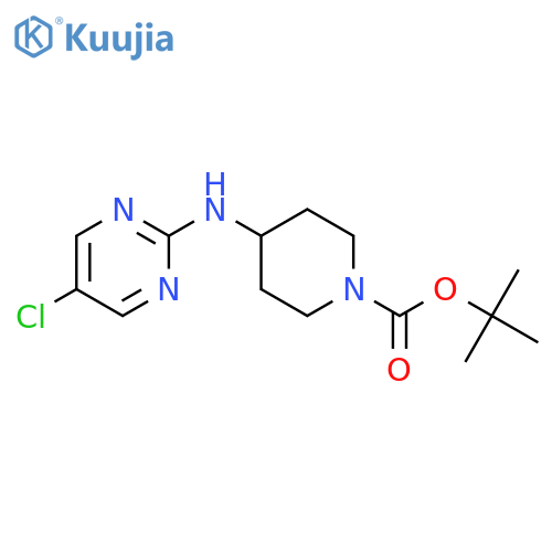 4-(5-Chloro-pyrimidin-2-ylamino)-piperidine-1-carboxylic acid tert-butyl ester structure
