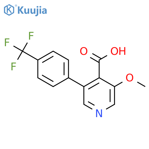 3-Methoxy-5-(4-(trifluoromethyl)phenyl)isonicotinic acid structure