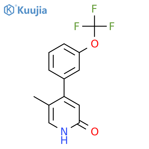 2-Hydroxy-5-methyl-4-(3-(trifluoromethoxy)phenyl)pyridine structure