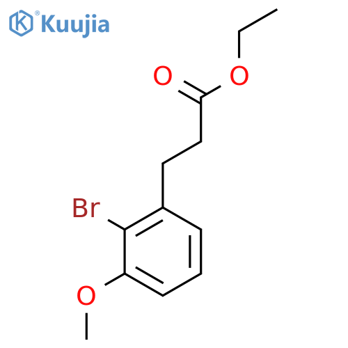 Ethyl 3-(2'-bromo-3'-methoxyphenyl)propionate structure