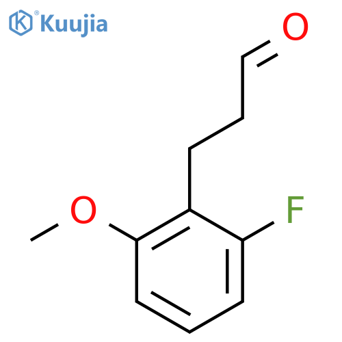 3-(2-fluoro-6-methoxyphenyl)propanal structure
