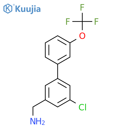 C-(5-Chloro-3'-(trifluoromethoxy)biphenyl-3-yl)-methylamine structure