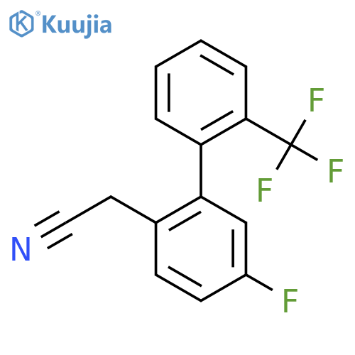 5-Fluoro-2'-(trifluoromethyl)biphenyl-2-acetonitrile structure