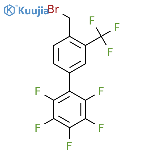 4'-Bromomethyl-2,3,4,5,6-pentafluoro-3'-(trifluoromethyl)biphenyl structure