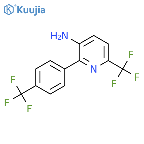 3-Amino-6-(trifluoromethyl)-2-(4-(trifluoromethyl)phenyl)pyridine structure