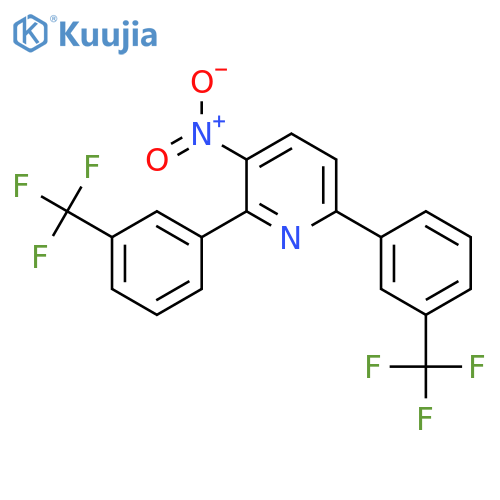 2,6-Bis(3-(trifluoromethyl)phenyl)-3-nitropyridine structure
