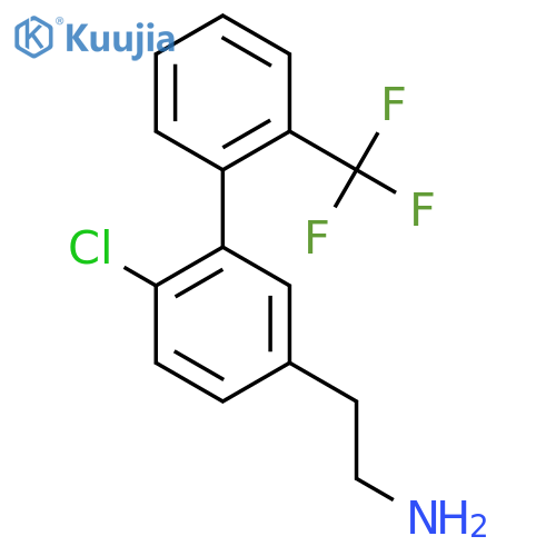 2-(6-Chloro-2'-(trifluoromethyl)biphenyl-3-yl)-ethylamine structure