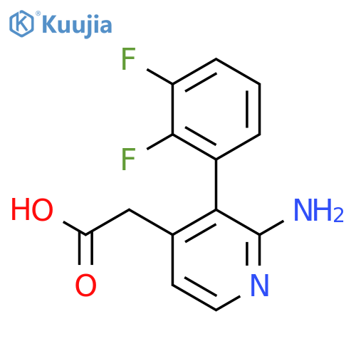 2-Amino-3-(2,3-difluorophenyl)pyridine-4-acetic acid structure