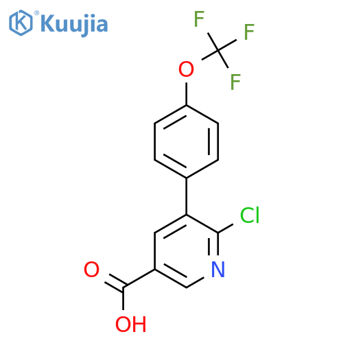 6-Chloro-5-(4-(trifluoromethoxy)phenyl)nicotinic acid structure