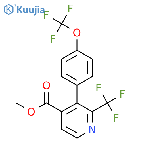 Methyl 3-(4-(trifluoromethoxy)phenyl)-2-(trifluoromethyl)isonicotinate structure