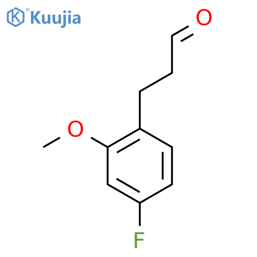 3-(4-fluoro-2-methoxyphenyl)propanal structure