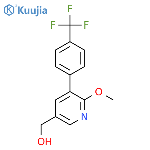 2-Methoxy-3-(4-(trifluoromethyl)phenyl)pyridine-5-methanol structure