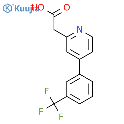 4-(3-(Trifluoromethyl)phenyl)pyridine-2-acetic acid structure