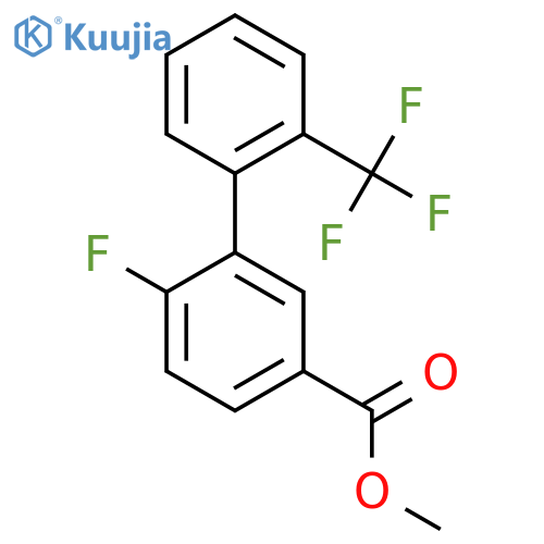 6-Fluoro-2'-(trifluoromethyl)biphenyl-3-carboxylic acid methyl ester structure
