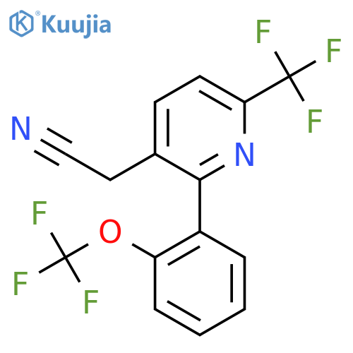 2-(2-(Trifluoromethoxy)phenyl)-6-(trifluoromethyl)pyridine-3-acetonitrile structure