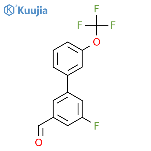 5-Fluoro-3'-(trifluoromethoxy)biphenyl-3-carboxaldehyde structure
