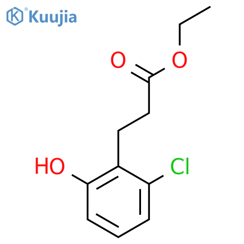 Ethyl 3-(2'-chloro-6'-hydroxyphenyl)propionate structure