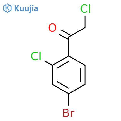 1-(4-bromo-2-chlorophenyl)-2-chloroethan-1-one structure