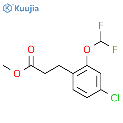 Methyl 3-(4'-chloro-2'-(difluoromethoxy)phenyl)propionate structure