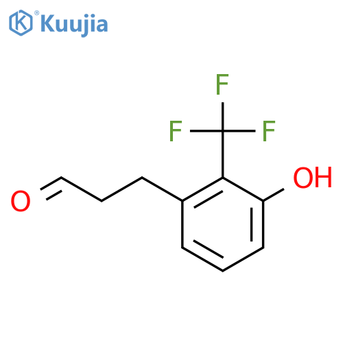 3-(3'-Hydroxy-2'-(trifluoromethyl)phenyl)propionaldehyde structure