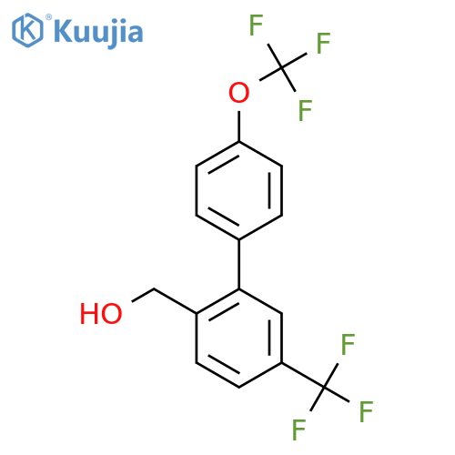 4'-(Trifluoromethoxy)-5-(trifluoromethyl)biphenyl-2-methanol structure