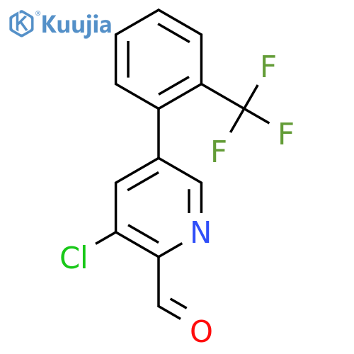 3-Chloro-5-(2-(trifluoromethyl)phenyl)picolinaldehyde structure