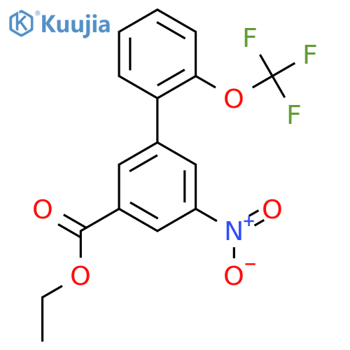 Ethyl 5-nitro-2'-(trifluoromethoxy)biphenyl-3-carboxylate structure