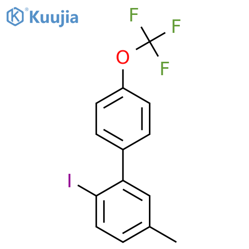2-Iodo-5-methyl-4'-(trifluoromethoxy)biphenyl structure