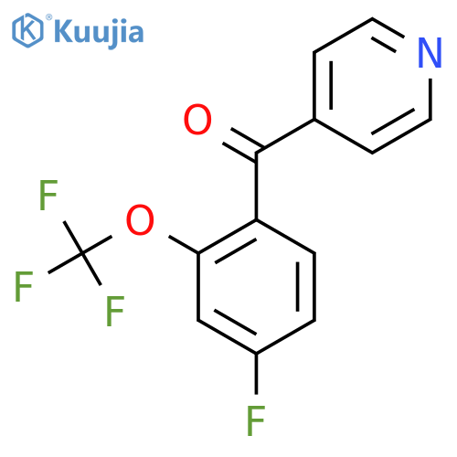 4-(4-Fluoro-2-(trifluoromethoxy)benzoyl)pyridine structure