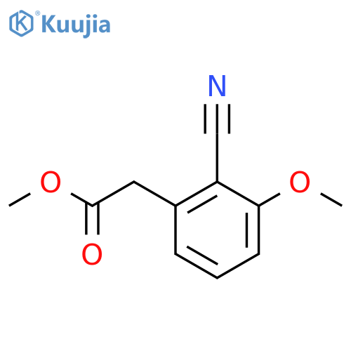 Methyl 2-cyano-3-methoxyphenylacetate structure