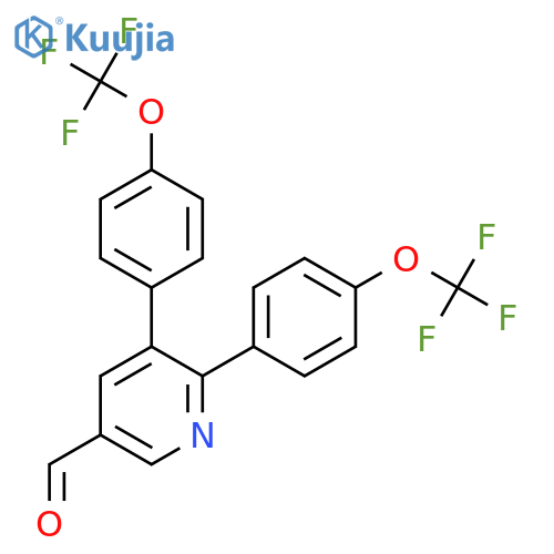 5,6-Bis(4-(trifluoromethoxy)phenyl)nicotinaldehyde structure