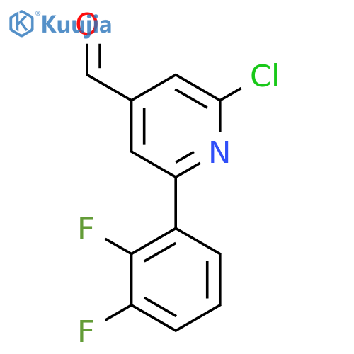 2-Chloro-6-(2,3-difluorophenyl)isonicotinaldehyde structure