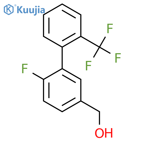 6-Fluoro-2'-(trifluoromethyl)biphenyl-3-methanol structure