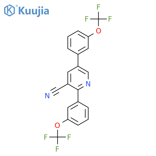 2,5-Bis(3-(trifluoromethoxy)phenyl)nicotinonitrile structure