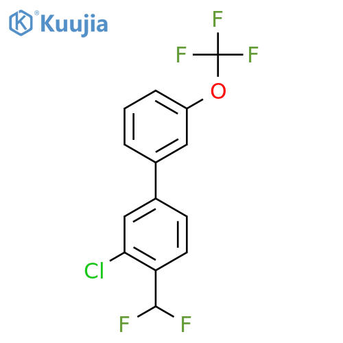 3-Chloro-4-(difluoromethyl)-3'-(trifluoromethoxy)biphenyl structure