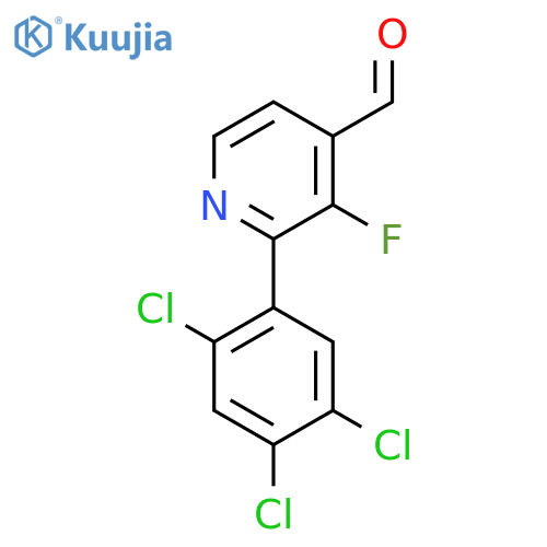 3-Fluoro-2-(2,4,5-trichlorophenyl)isonicotinaldehyde structure