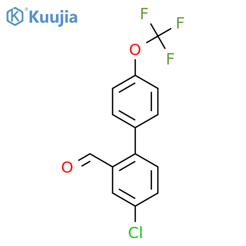 4-Chloro-4'-(trifluoromethoxy)biphenyl-2-carboxaldehyde structure