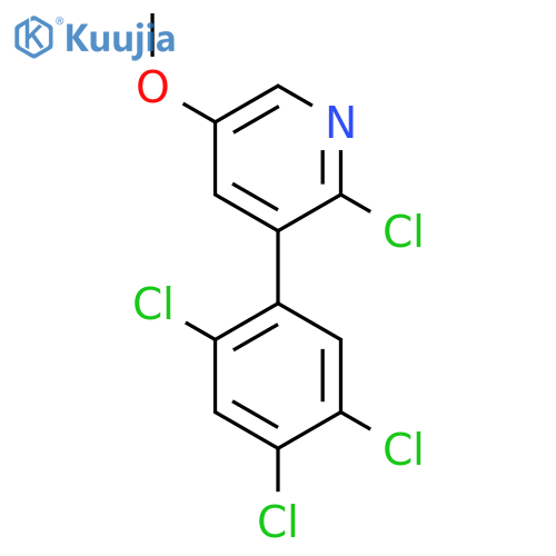2-Chloro-5-methoxy-3-(2,4,5-trichlorophenyl)pyridine structure