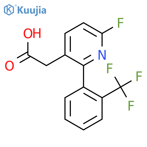 6-Fluoro-2-(2-(trifluoromethyl)phenyl)pyridine-3-acetic acid structure