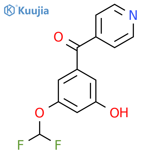 4-(3-(Difluoromethoxy)-5-hydroxybenzoyl)pyridine structure