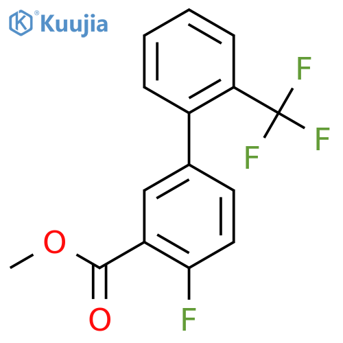 4-Fluoro-2'-(trifluoromethyl)biphenyl-3-carboxylic acid methyl ester structure