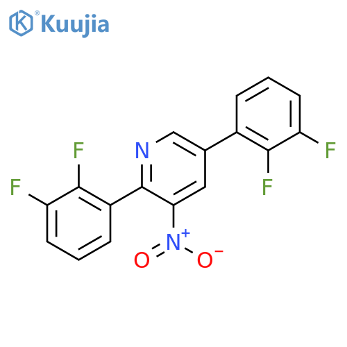 2,5-Bis(2,3-difluorophenyl)-3-nitropyridine structure