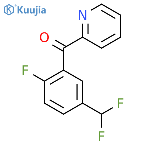 2-(2-Fluoro-5-(difluoromethyl)benzoyl)pyridine structure