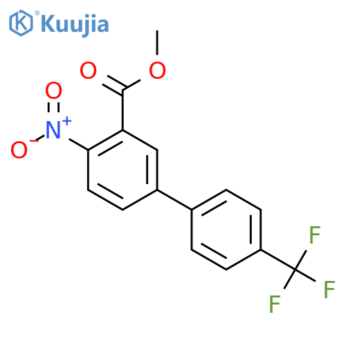 4-Nitro-4'-(trifluoromethyl)biphenyl-3-carboxylic acid methyl ester structure