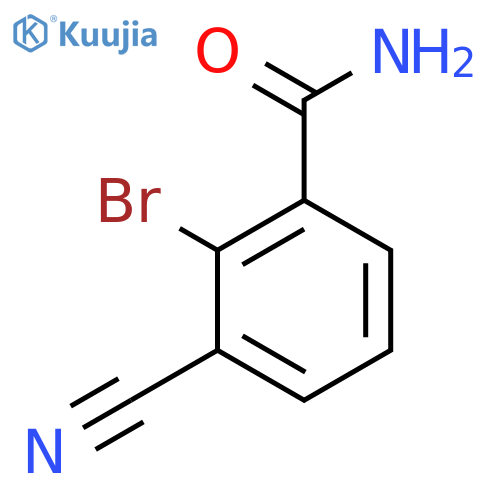 2-Bromo-3-cyanobenzamide structure